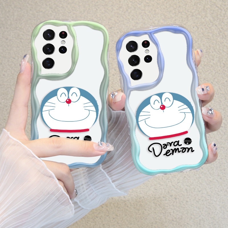 POPCASE For Samsung Softcase For Samsung Galaxy S21 Ultra 5G Case Casing Hp Senyum Doraemon Popular 