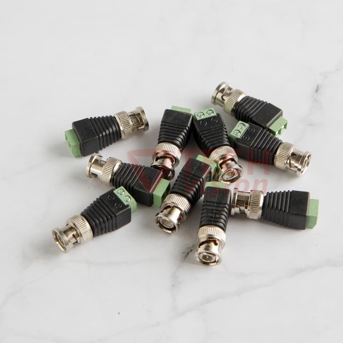 Jack BNC + Terminal Baut untuk CCTV BNC Connector Konektor