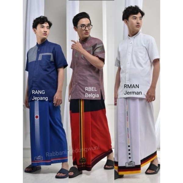 SARUNG RABBANI ORI FOOTBALL Series - sarung palestine styles rabbani - sarung hitam putih dewasa - s