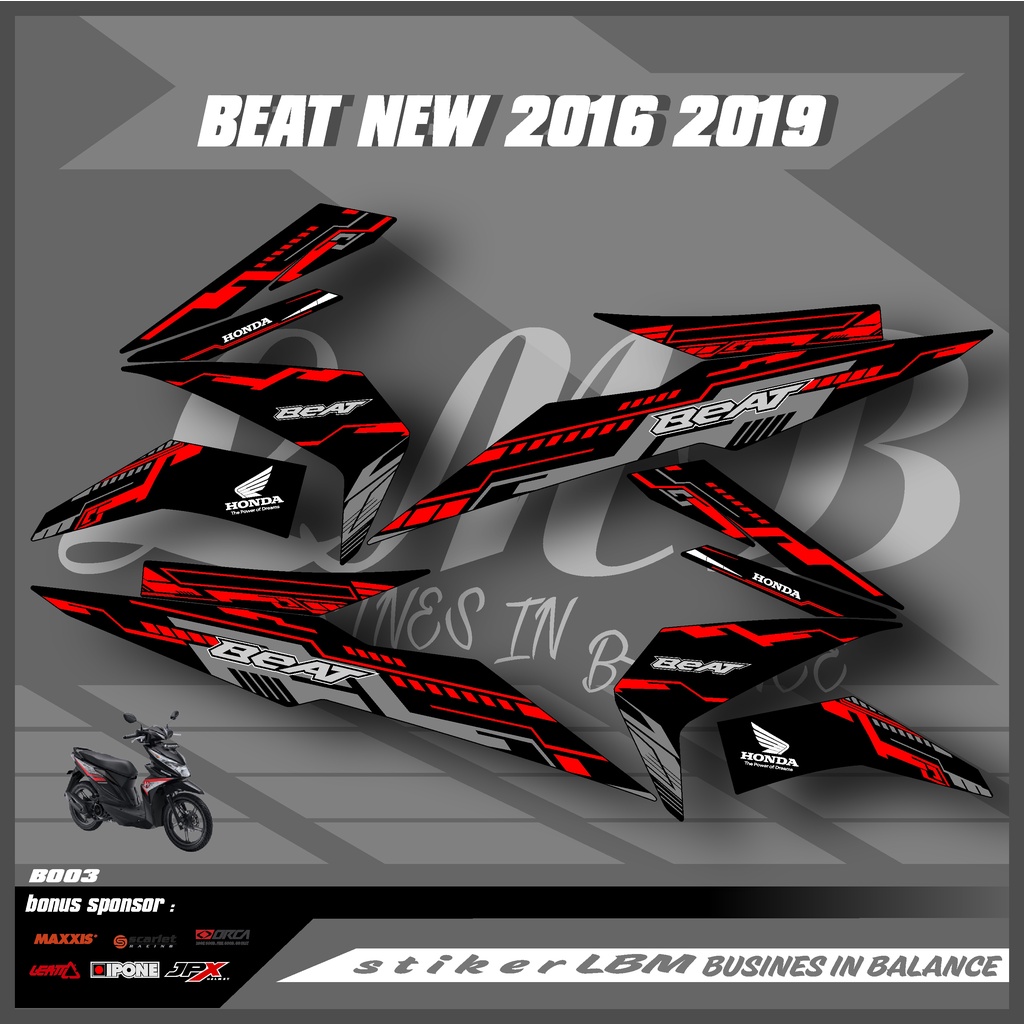 COD Striping Beat Racing // Stiker Beat FI ESP STREET 2016 2017 2018 2019 Semifull