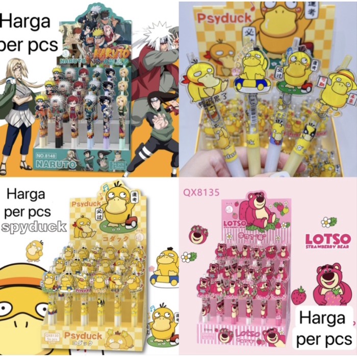 

Pulpen Anak Motif Naruto Bebek Lotso Lucu Kualitas ok Pen Anak Sekolah