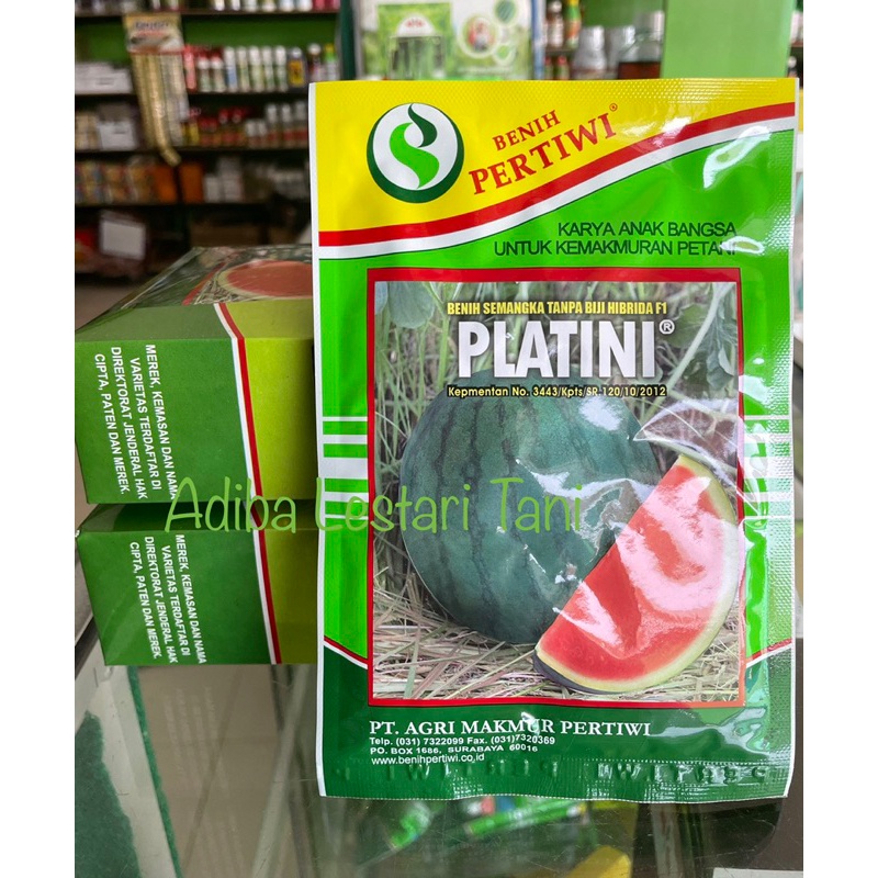 Benih Semangka Non Biji Hibrida F1 Platini 20 Gram - Cap Benih Pertiwi