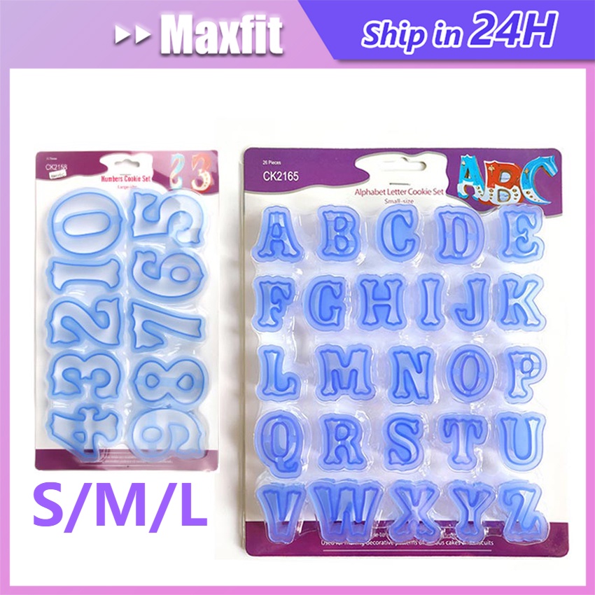 Cetakan Fondant Kue Abjad Alphabet Huruf Angka Number Simbol Plastik Cetakan Cokelat Cookie Cutter S