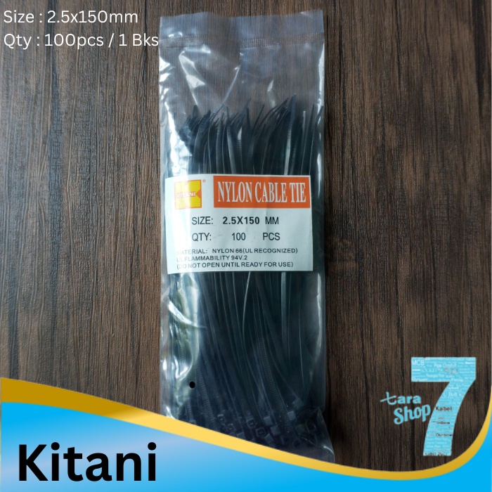 

KITANI Kabel Ties Hitam 15cm - Solusi Praktis untuk Mengikat dan Menata Kabel