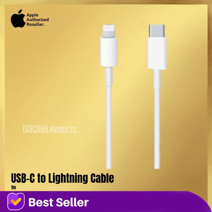 LIGHTNING TO USB C APPLE BNIB KABEL DATA CHARGER IPHONE 7 7+6 6S ORI - ori pabrik