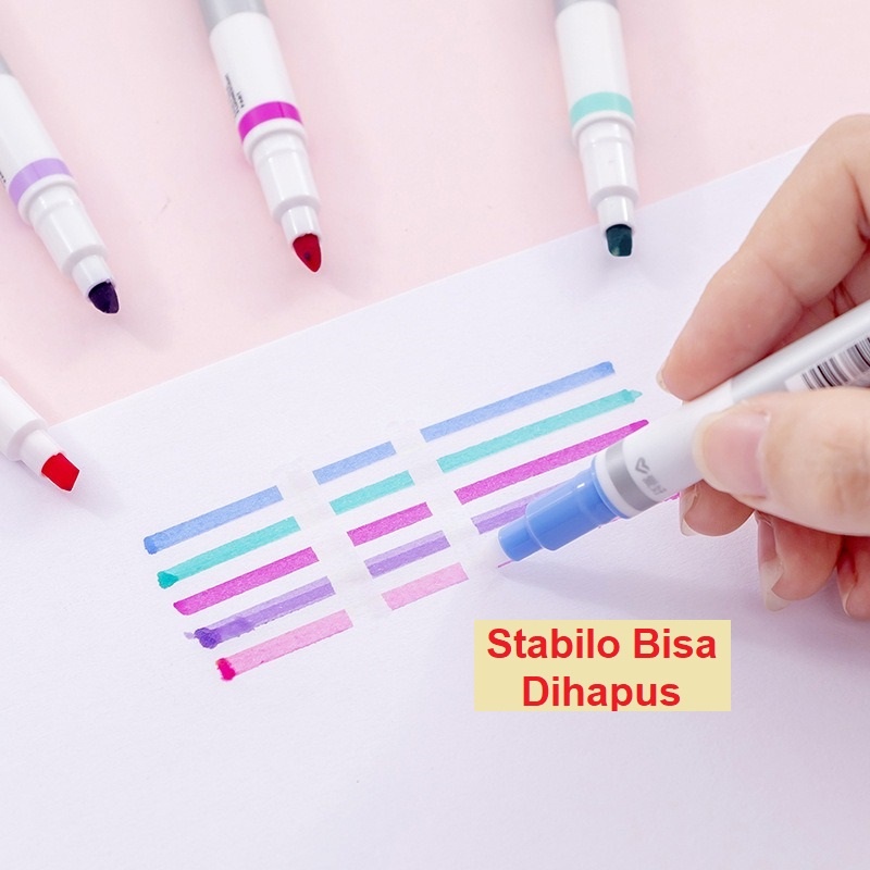 

OSM 6 Warna Stabilo Warna Highlighter Magic Bisa Dihapus OSM-ST0457