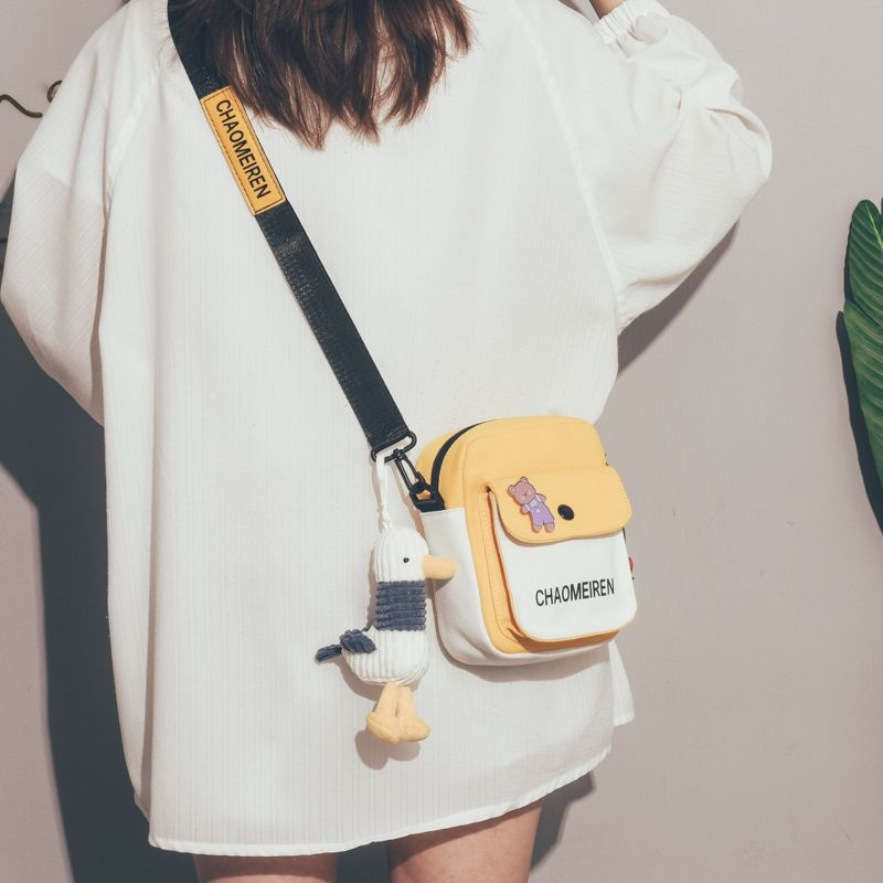 Cute Canvas Crossbody Phone Bag