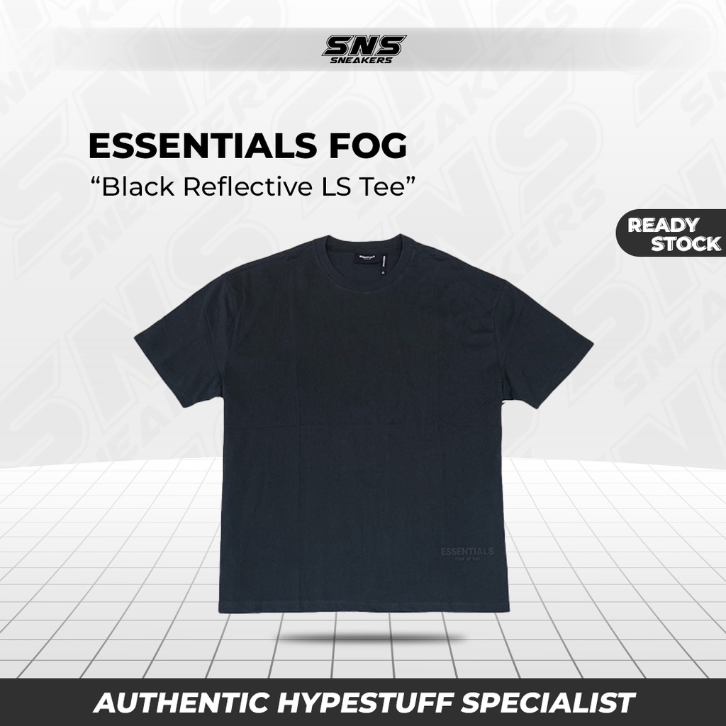 Essential FOG Black Reflective LS Tee BNWT Original