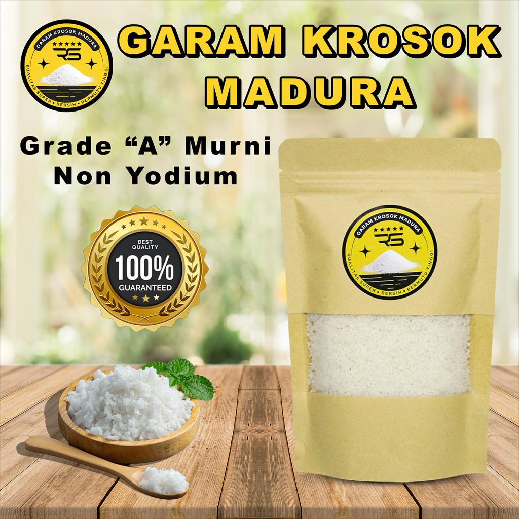 

Garam Krosok Madura Murni NACL Garem Kasar Ikan Laut Super Salt Terapi