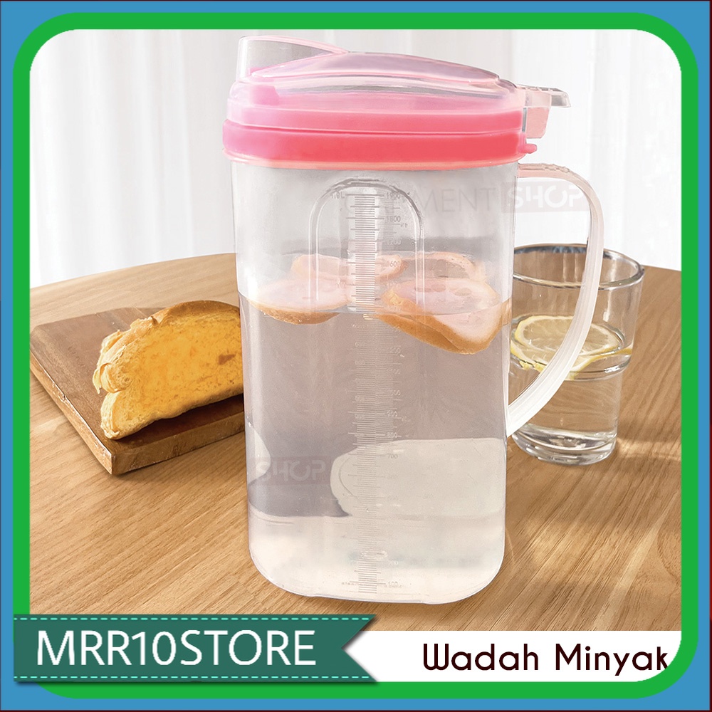 Wadah Minyak Goreng 2 Liter Botol Tempat Penyimpanan Susu Teko Plastik Serbaguna Oil Pot Serbaguna
