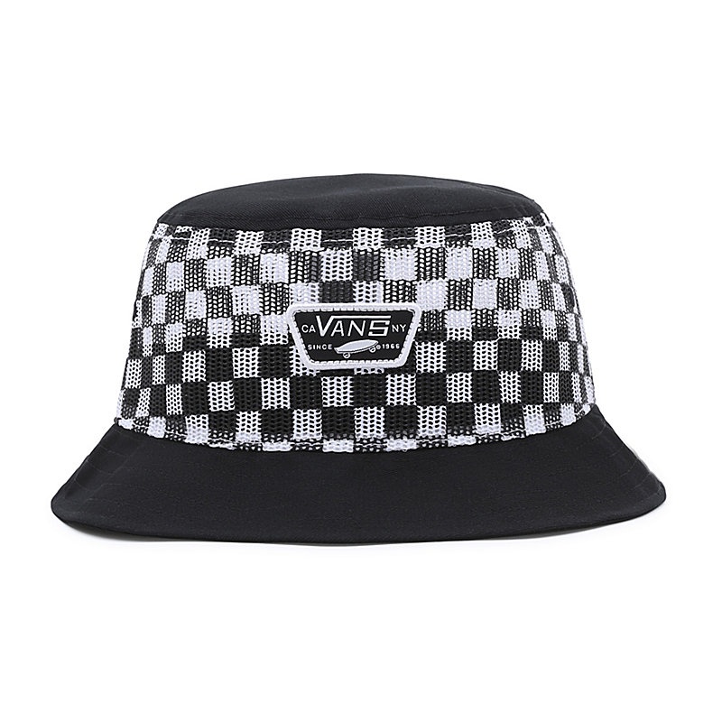 Topi Vans Mesh Bucket Hat Black White