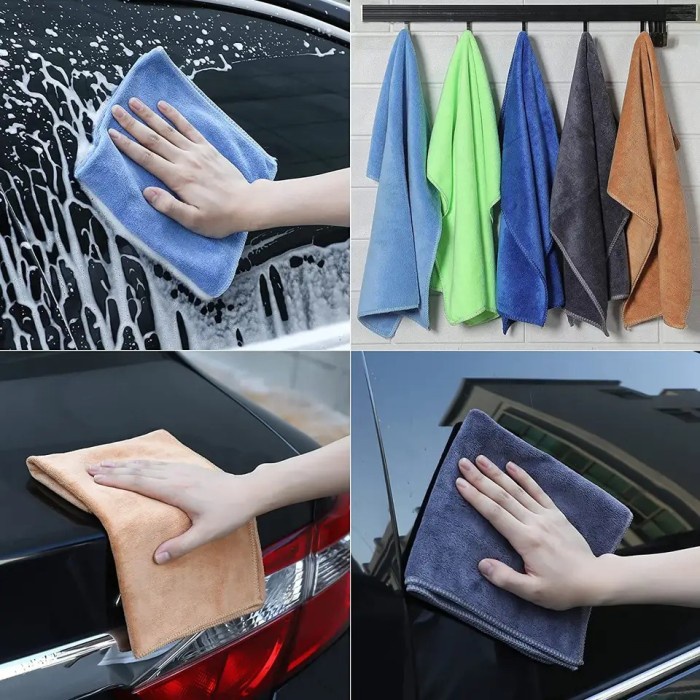 Kain lap microfiber serap air pembersih mobil motor dapur serbaguna 40