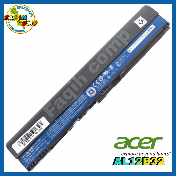 BATERAI BATRE ORIGINAL LAPTOP ACER ASPIRE ONE 725 756 AO725 AO756 SLIM