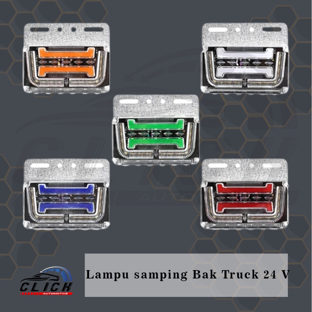 Lampu Samping Bak Truk LED 24 Volt Model Terbaru Truck Bus