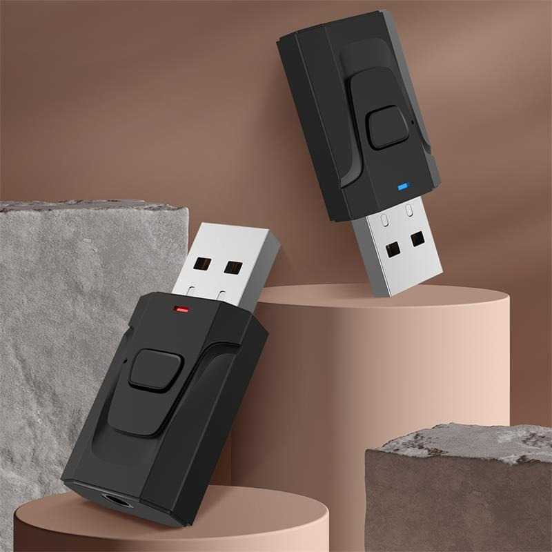 USB Audio Bluetooth 5.0 Receiver Transmitter Adaptor USB Wireless Speaker Bluetooth Audio Music