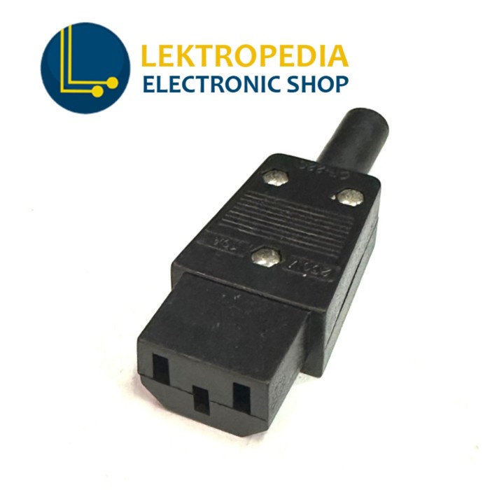 Cover Komputer buntut Female AC Socket soket CPU power plastik kabel