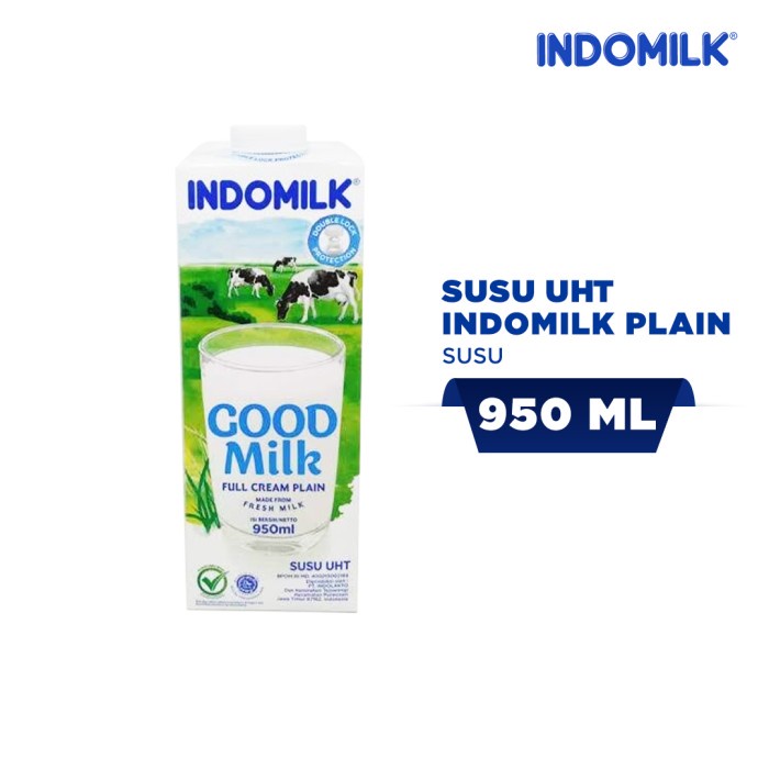 

d Susu UHT Indomilk GoodMilk 950mL Plain