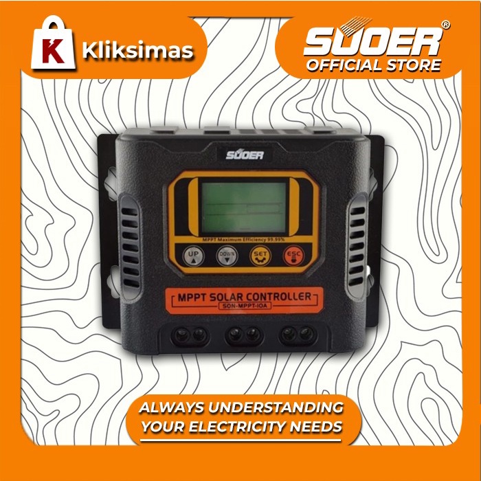 Controller Charger 20 ampere MPPT 20A MPPT SUOER