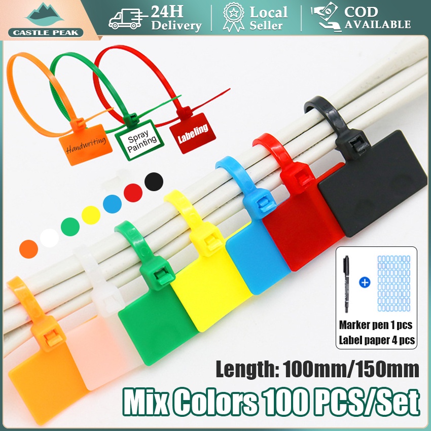 1 Kantong Kabel Tis Maker Tie Cable Ties Marker Name Tag Pengikat Label Nama