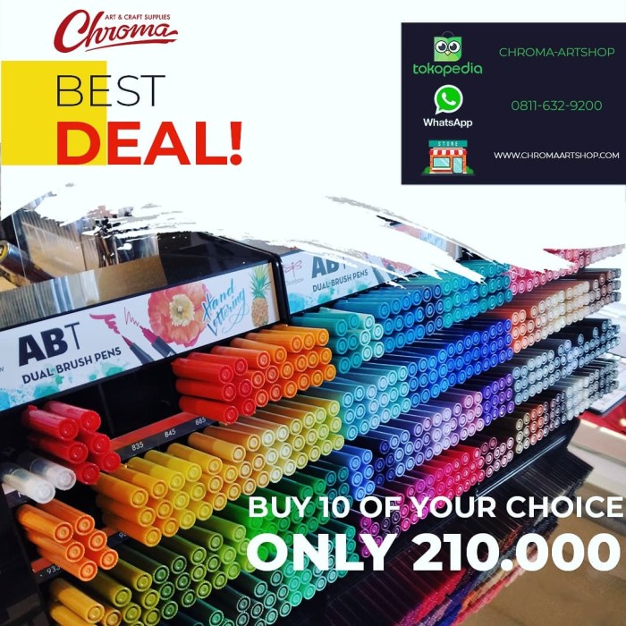 

10 Tombow Abt Dual Brush Pen ( Harga Promosi )