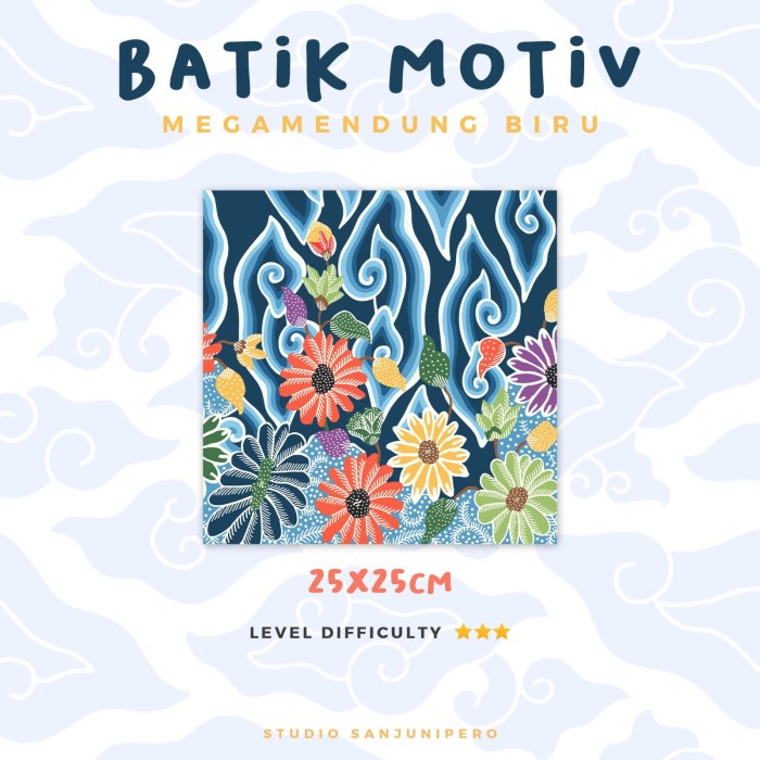 

Studio Sanjunipero - Paint By Number Kit - Megamendung Biru - 25cm x 2