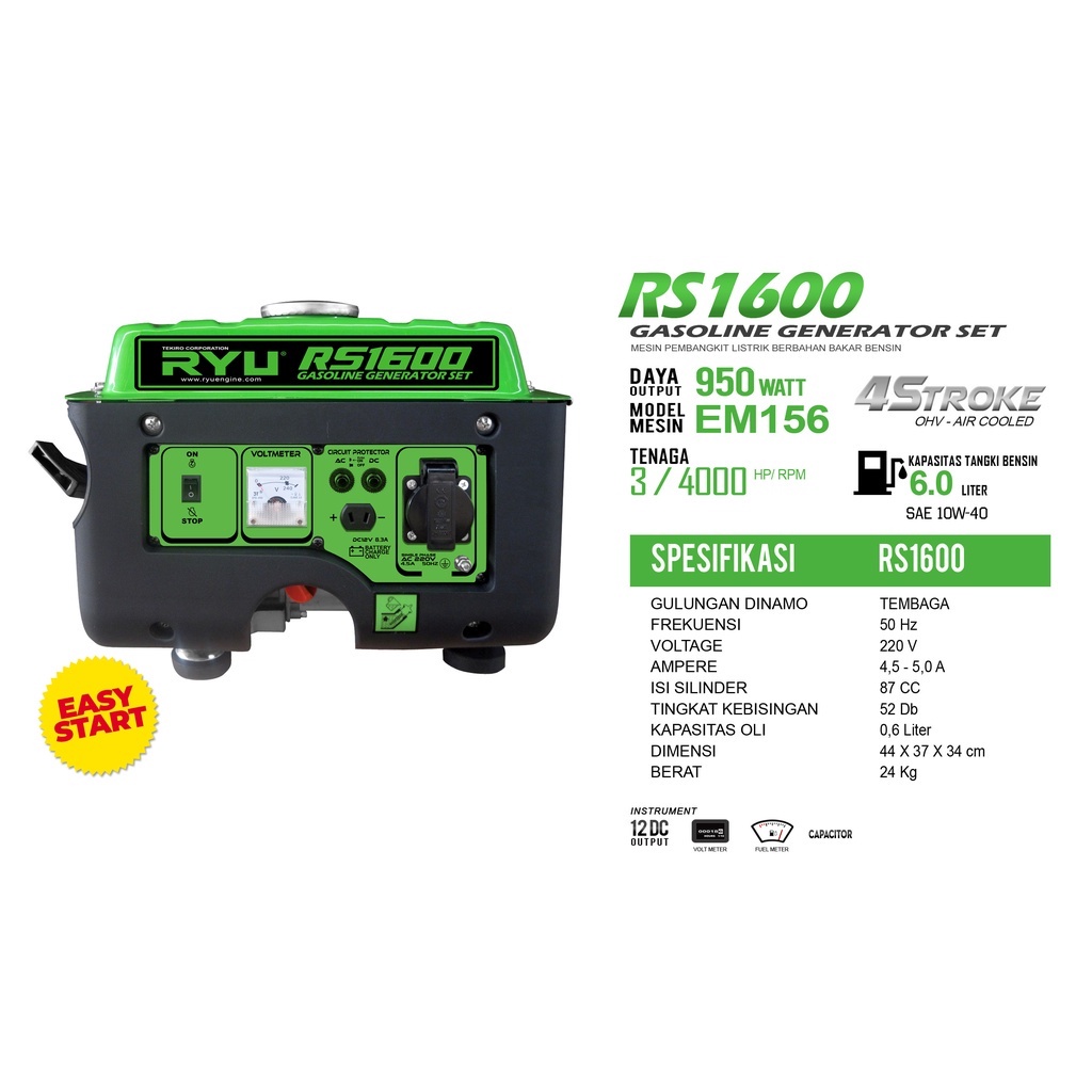 GENSET/GENERATOR SET RS1600 - RYU
