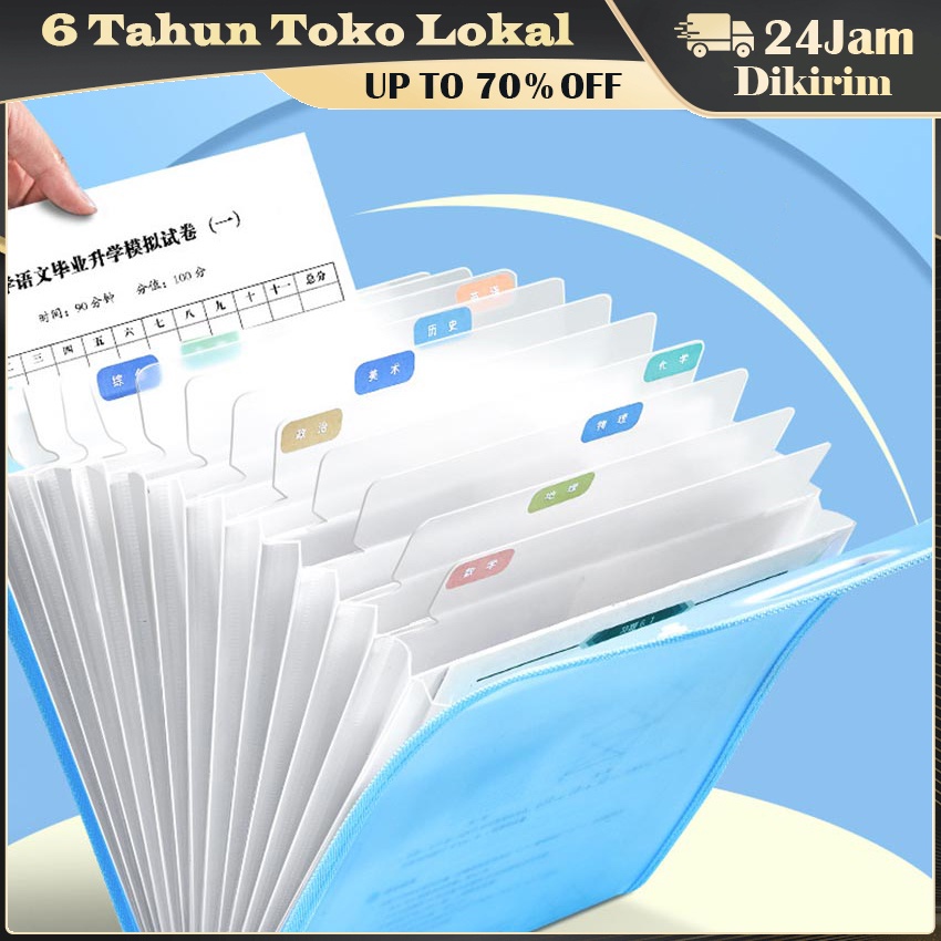 

A4 Tas File Akordeon / Tas File Handle / Map File Clear Holder / Tas File Sekat / Map Tas Dokumen Folder / Map Kerja Document