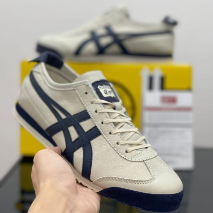 ONITSUKA TIGER MEXICO 66 SUPER DELUXE CREAM NEVY   - CREAM NEVY, 36