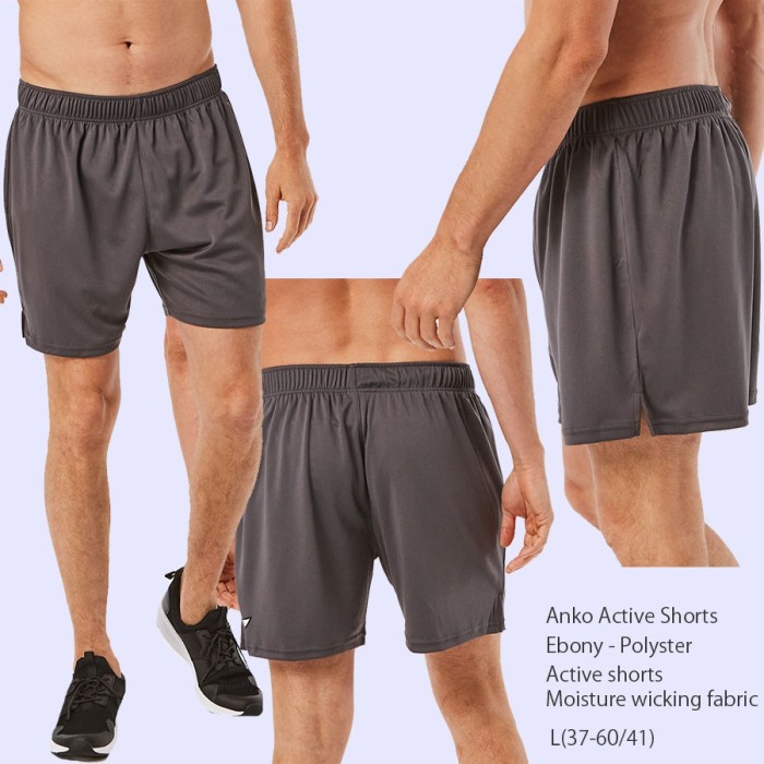 ANKO ACTIVE SHORTS - BLACK, M