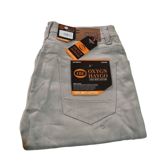 celana oxygen hugo jeans pria panjang bahan katun lembut - Hitam, 28