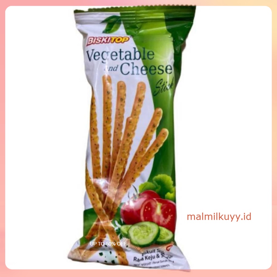 

BISKITOP VEGETABLE STICK 50gr CHEESE BISKUIT SEHAT DEWASA CEMILAN ANAK SAYURAN KEJU BISCUIT ENAK KUE WAFER MAKANAN RINGAN GROSIR MURAH STIK