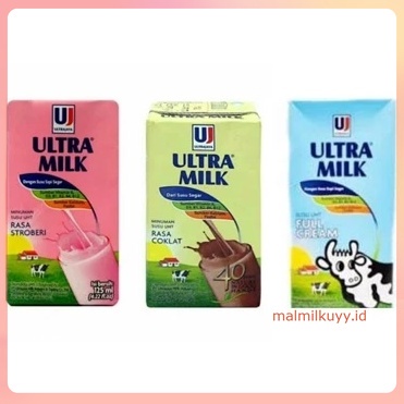 

SUSU ULTRA UHT 125ml ALL VARIAN MILK FULL CREAM COKLAT STRAWBERRY CEMILAN ANAK SEHAT UHT STROBERI MINUMAN PARCEL ECERAN COKELAT CHOCOLATE ULTRA JAYA 125 ml