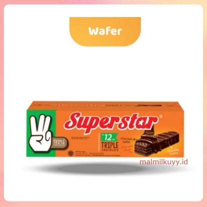 

ROMA SUPERSTAR TRIPLE CHOCOLATE EX 18 gr 16 GRAM ISI 12 WAFER PAK BISKUIT KUE SNACK MAKANAN RINGAN CEMILAN ANAK PAX DUS BOX COKLAT GROSIR TERMURAH MAYORA KILOAN SNAPS SNAP