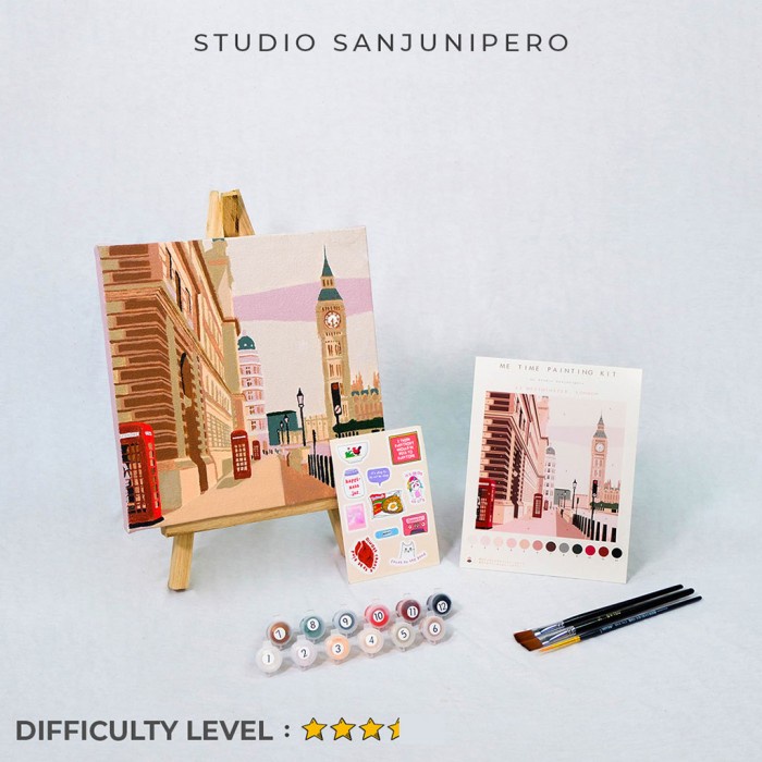 

LONDON painting kit / Paint by number kit STUDIO SANJUNIPERO