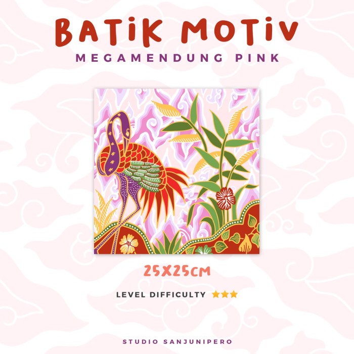 

Studio Sanjunipero - Paint By Number Kit - Megamendung Pink - 25cm x25
