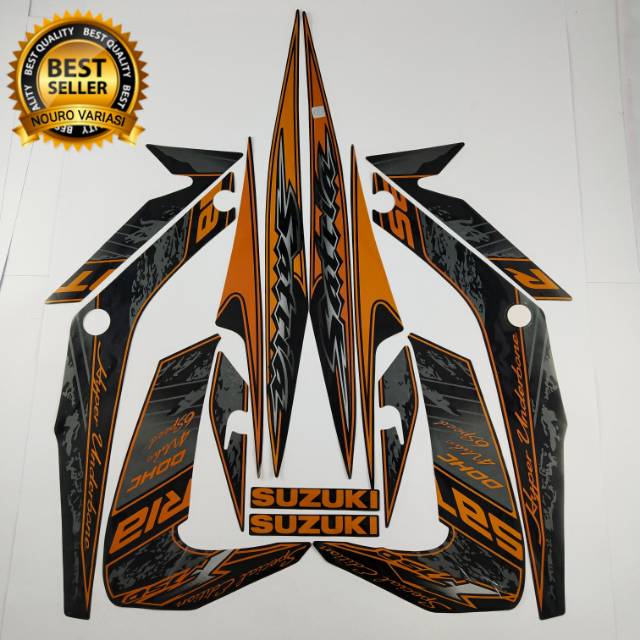 striping suzuki satria fu f 150 2012 2013 barong se gold list body standar berkualitas termurah