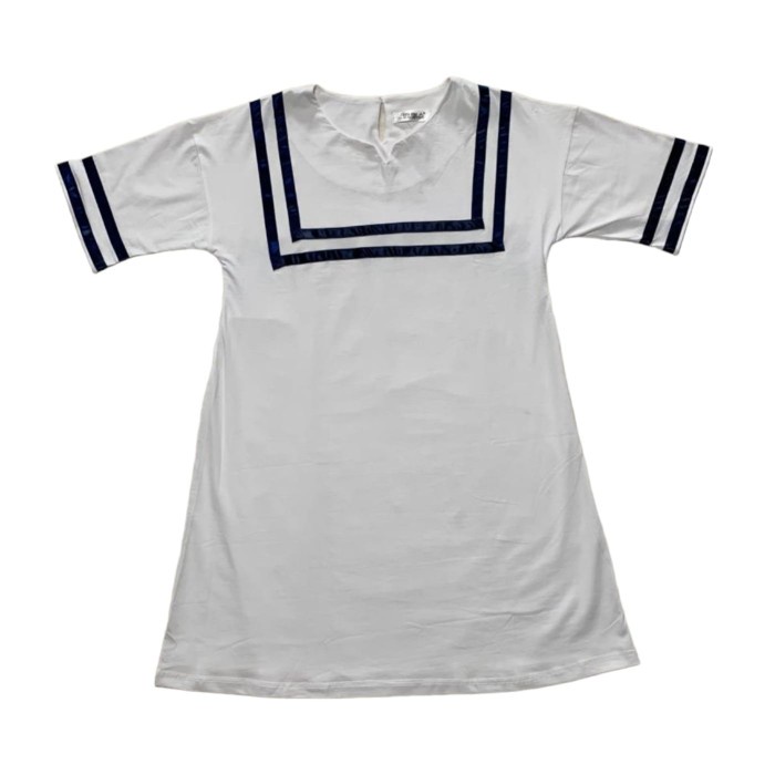 Dress Wanita Dewasa Warna Putih Lengan Pendek Polos Women Dress Fashion Import