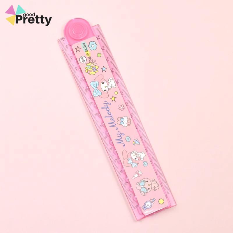 

Kartun lucu Sanrio penggaris penggaris lipat ganda penggaris lipat anak-anak penggaris gelombang alat tulis - PD