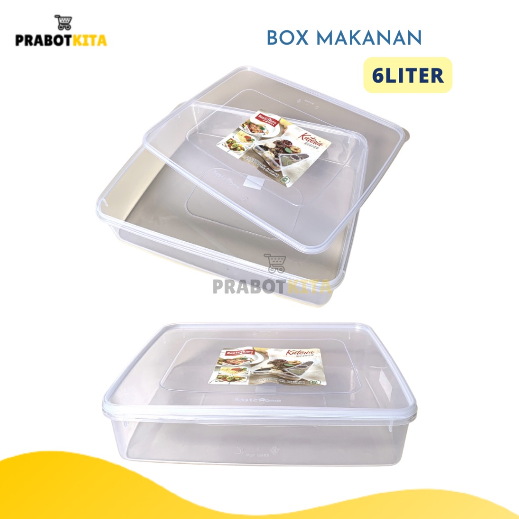 Box Kotak Donat Plastik Tebal 6 L - Kateria Keeper / Tepak Bening Tempat Penyimpanan Makanan