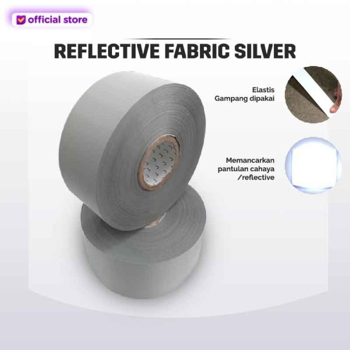 

REFLECTIVE FABRIC SILVER 2 INCH x 45 M