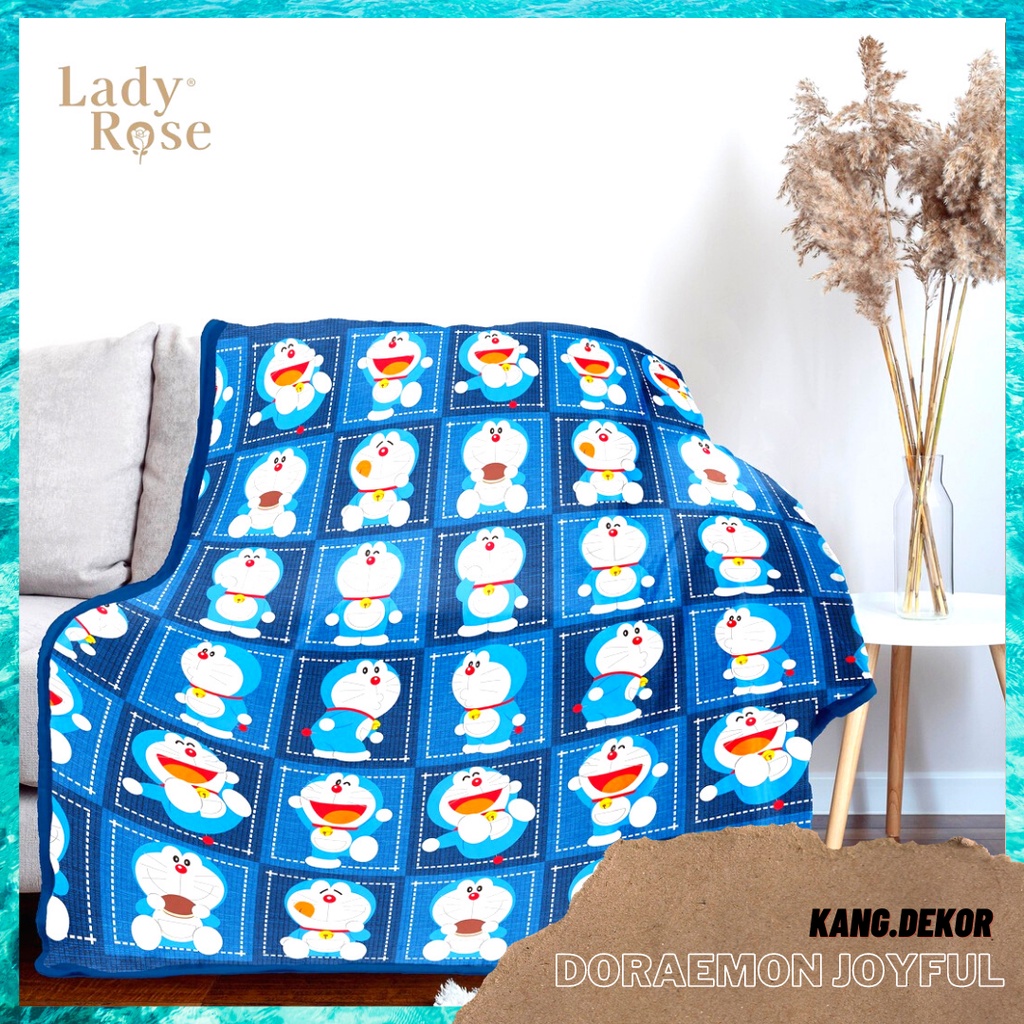 SELIMUT LADY ROSE MOTIF DORAEMON JOYFUL  KARAKTER KARTUN ANAK BULU LEMBUT HALUS TEBAL LADYROSE UKURA