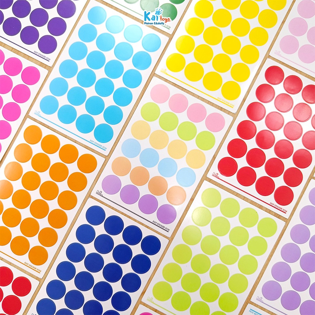 

Dot Sticker 2 cm / Stiker Bulat Warna Premium 20 mm / Sticker Label Anti Air / Label Kode Warna Pabrik Kain Tekstil Warna Warni