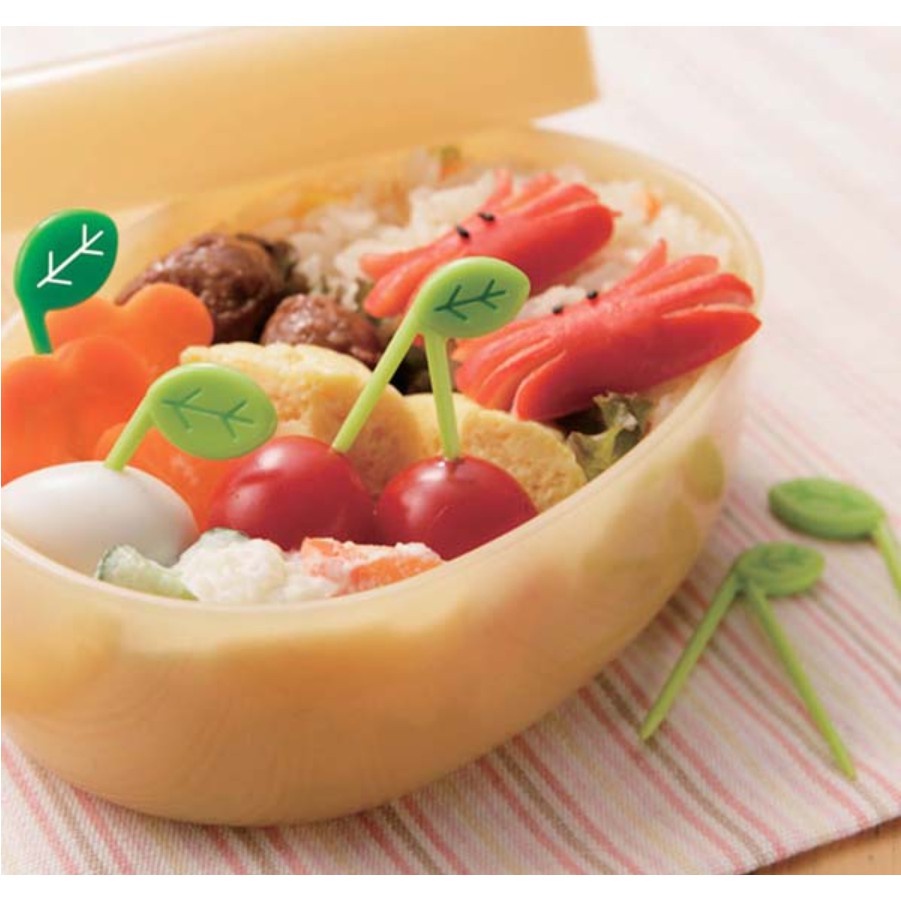 SM Tusukan Bento Karakter Buah Hiasan Bekal Garpu Kecil Hias  / Garpu Bento Kaktus dan Motif Lucu-Lu