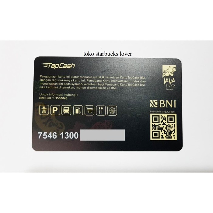 Tapcash BNI Emoney Etoll Saldo 0 Java Jazz Festival 2020 kartu no 2