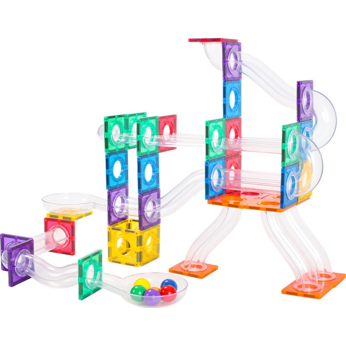 MNTL Magnetic Marble Run 100 Pcs Mainan Edukasi Anak - LED Ball