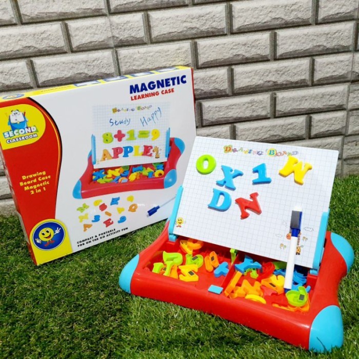 MAGNETIC LEARNING CASE papan tulis belajar abc angka huruf number