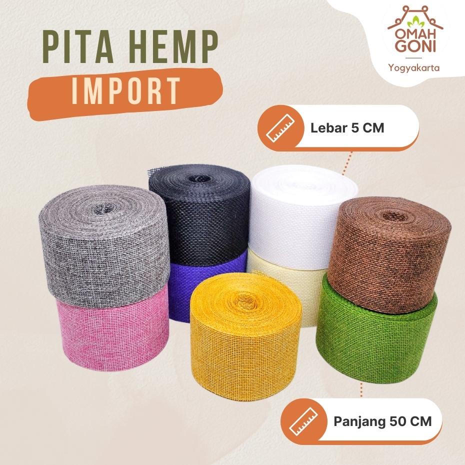 

Pita Goni Warna Impor per 50 cm - Pita Hemp Warna - Pita Kado Warna - Pita Dekorasi