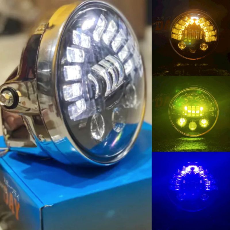 Daymaker 7 Inch 19 Led Set Batok Ninja Megapro Scorpio Vixion