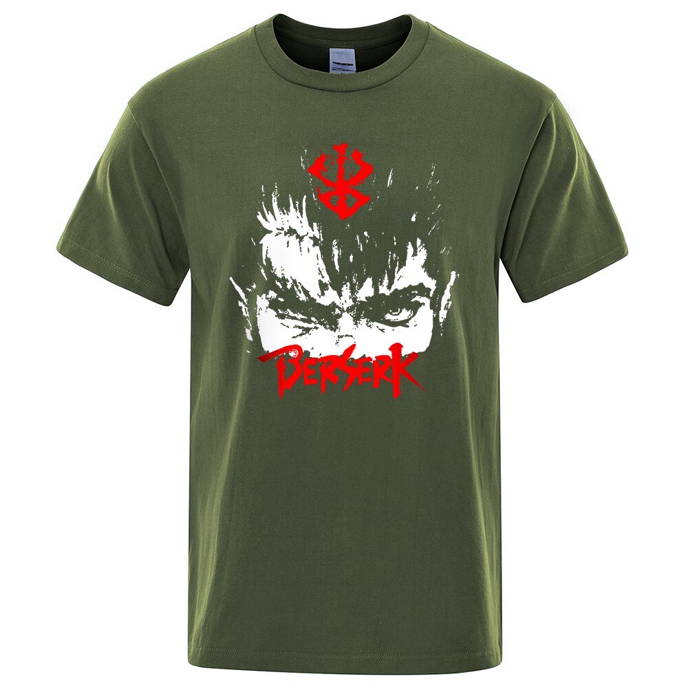 Jemssky Guts From Berserk Funny Men T Shirts Hip Hop Harajuku Loose Tee Clothes Streetwear Oversize 