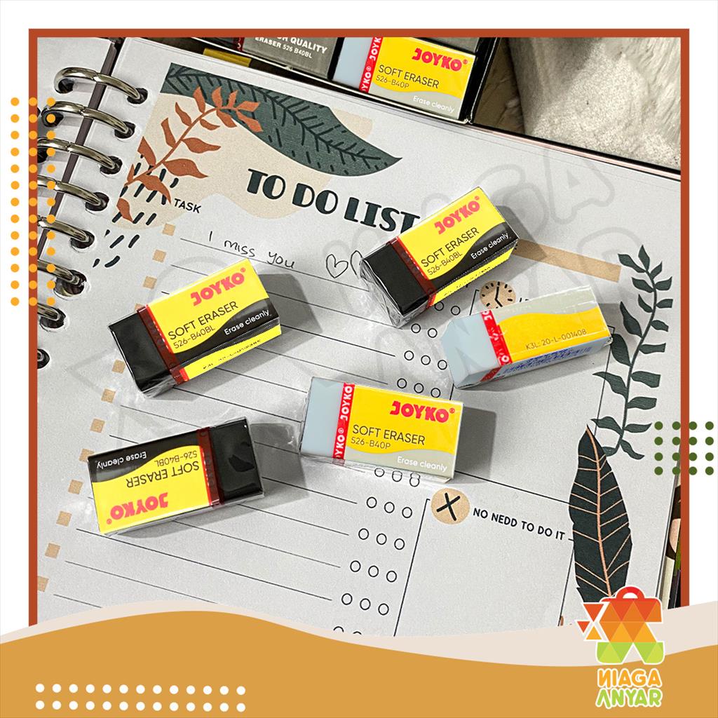 

Penghapus JOYKO Soft Eraser 526-B40P Kecil Hitam & Putih
